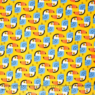 Little Senoritas - Birds Yellow Yardage