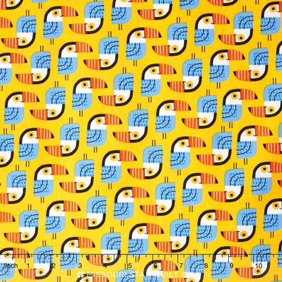 Little Senoritas - Birds Yellow Yardage