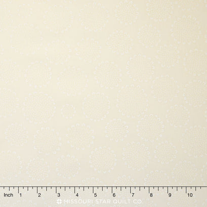Blueberry Park - Neutral Snow Dotty Sunflowers Yardage