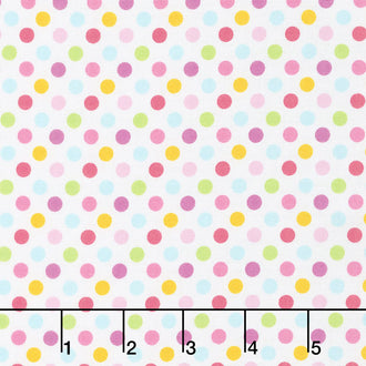 Fairy Garden - Garden Dot White Yardage