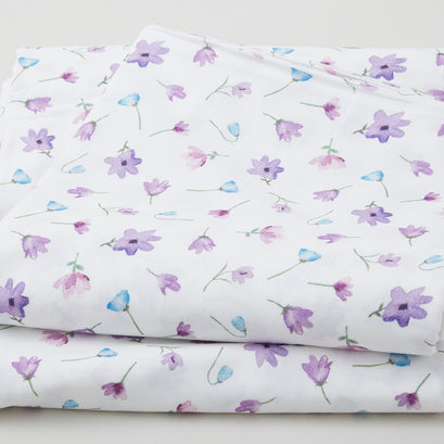 Widebacks - Watercolor Flowers White 108" 3 Yard Cut