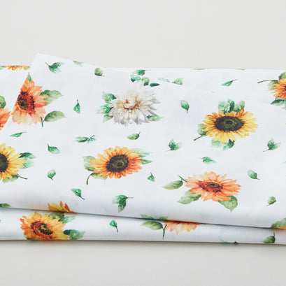 Sunflower Festival - Sunflower Splendor White 2 Yard Cut