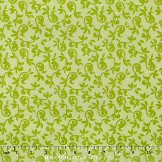 Halle Rose - Small Floral Green Yardage