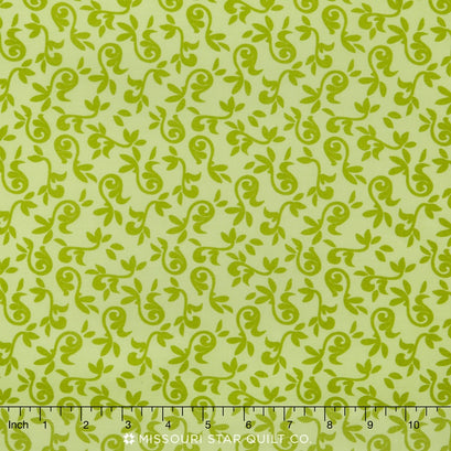 Halle Rose - Small Floral Green Yardage