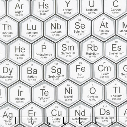 Science Fair 2 - Periodic Table White Yardage