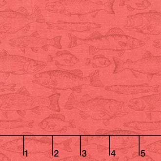 River Rhythms - Tone on Tone Dark Salmon Yardage