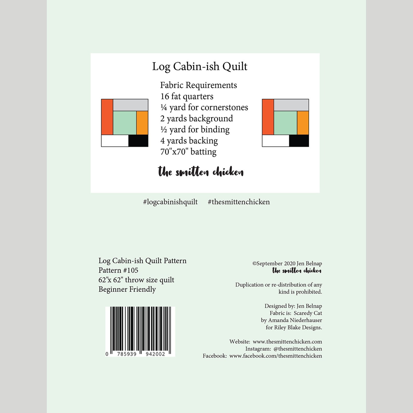 Digital Download - Log Cabin-ish Quilt Pattern Alternative View #1