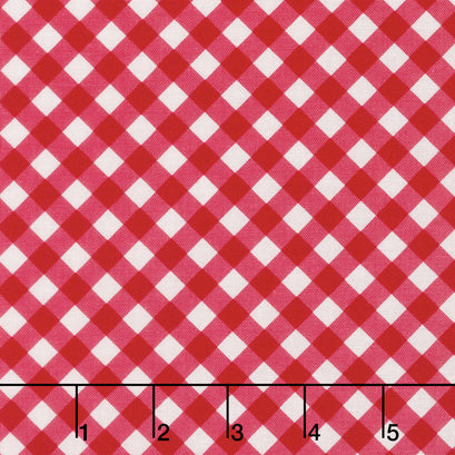 Seaside - Gingham Red Yardage