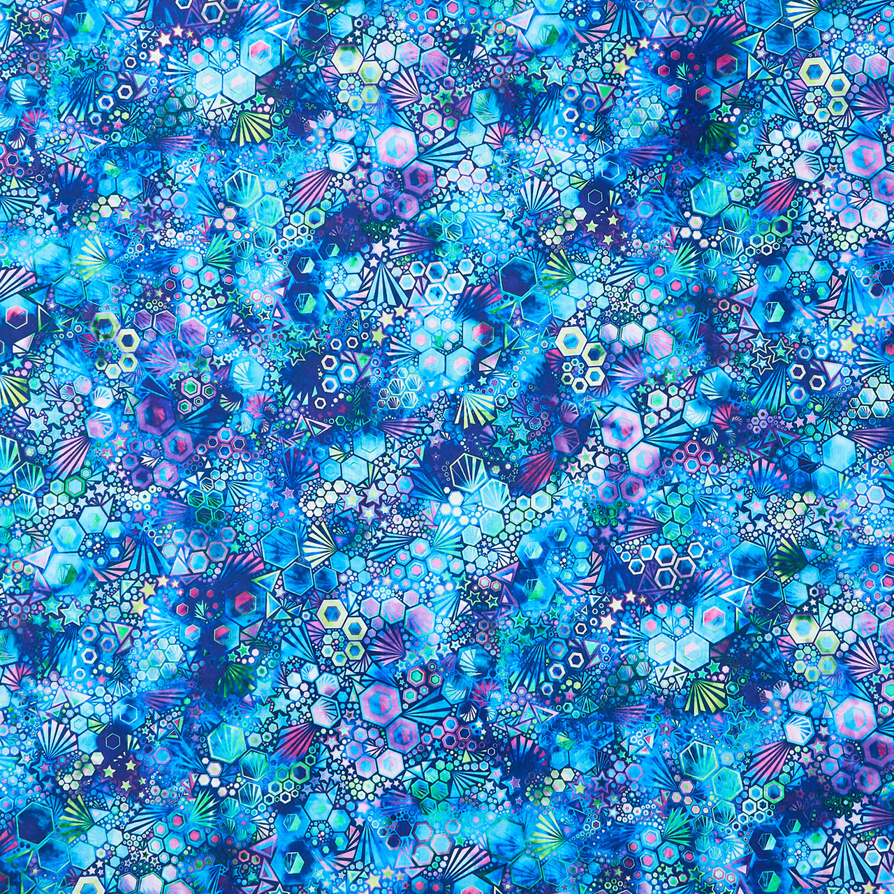 Phantasma Wide - Geometric Pacific Yardage