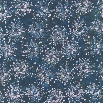 Shadow Blooms Batiks - Large Floral Teal Bridgewater Yardage