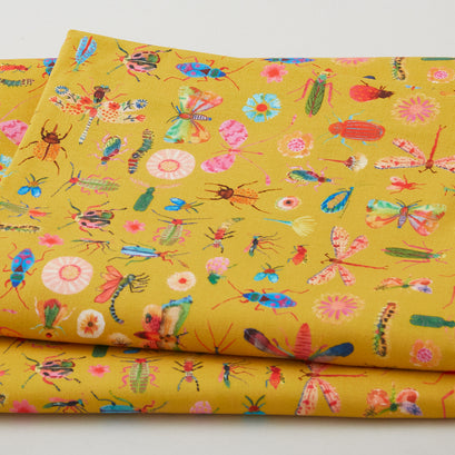 Flora & Fun - Insects Mustard 2 Yard Cut