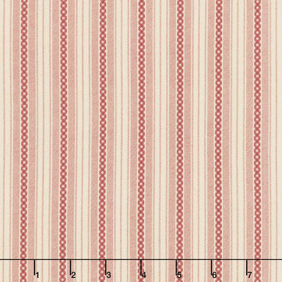 Garnets and Gingham - Stripe Cream Yardage