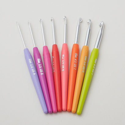 Prym Soft Grip Aluminum Crochet Hook Set, 2-6mm