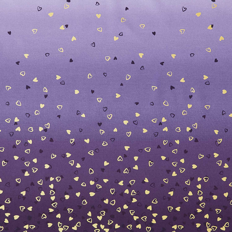 I Heart Ombre - Heart Ombre Aubergine Yardage Primary Image