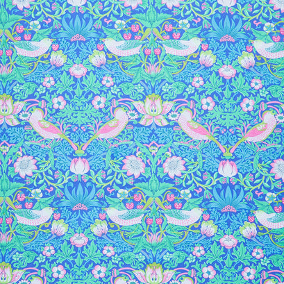 Kaffe Fassett x The Original Morris & Co. - Strawberry Thief Blue Yardage