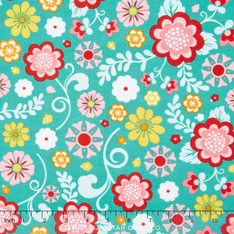 Fancy Free - Main Teal Yardage