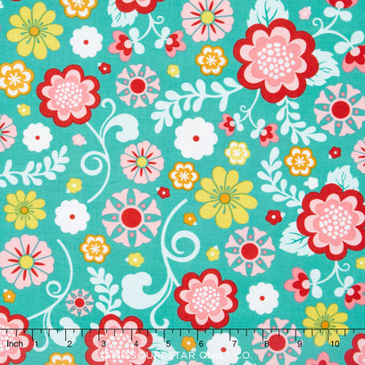 Fancy Free - Main Teal Yardage