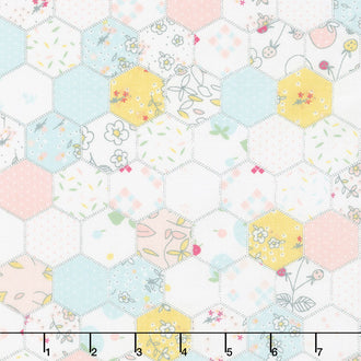 Serendipity - Hexagon Cream Yardage