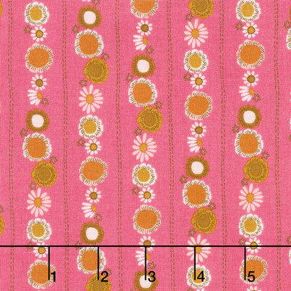 Guinevere - Daisy Chain Hot Pink Yardage