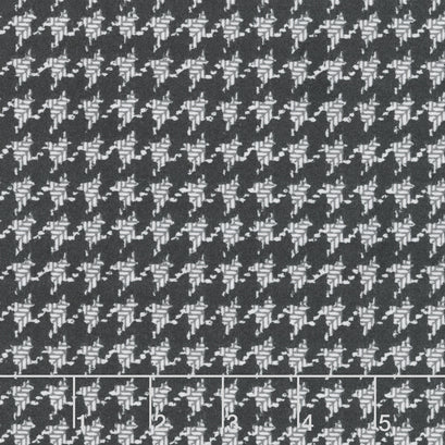 Farmhouse Flannels III - Houndstooth Black Top Road Yardage