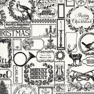 Lost & Found Christmas - Main Black Yardage