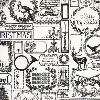 Lost & Found Christmas - Main Black Yardage