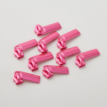 Sallie Tomato Tula Pink #5 Nylon Zipper Tape & Pulls - Black with Pink Coil Alternative View #2