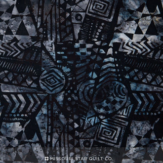 Tonga Batiks - Gotham Tribal Cloth Black Yardage