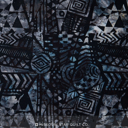Tonga Batiks - Gotham Tribal Cloth Black Yardage