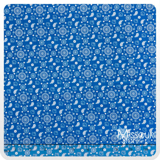 Star Spangled - Stripes Bandana Blue Yardage