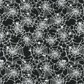 Toil and Trouble - Spiderweb Black Glow in the Dark Yardage Primary Image