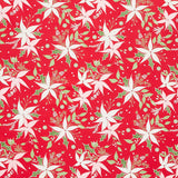 Once Upon a Christmas - Poinsettia Dance Christmas Red Yardage Primary Image
