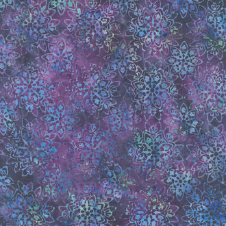 Reflections Batiks - Mosaic Flower Purple Yardage