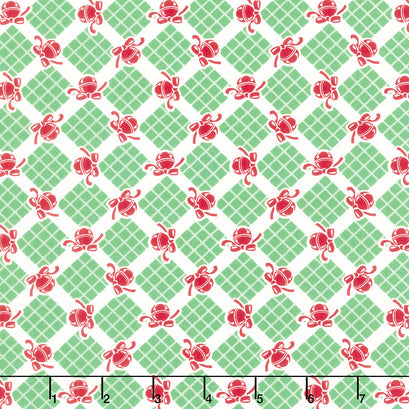 Kitty Christmas - Bells Holly Yardage