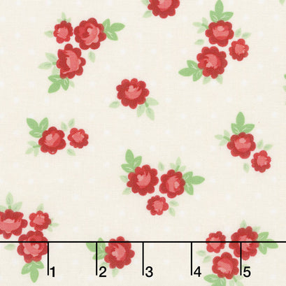 Harry & Alice - Tiny Rose Cream Yardage
