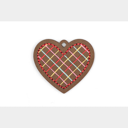 Gingerbread Heart Stitched Ornament Kit