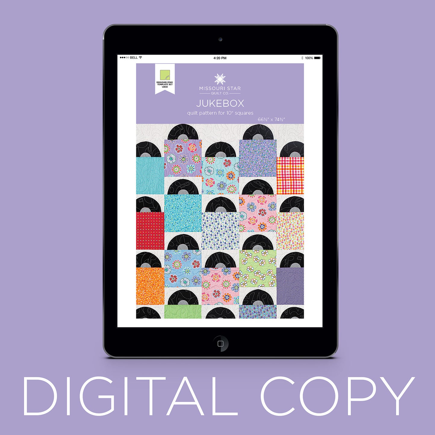 Digital Download Jukebox Quilt Pattern by Missouri Star