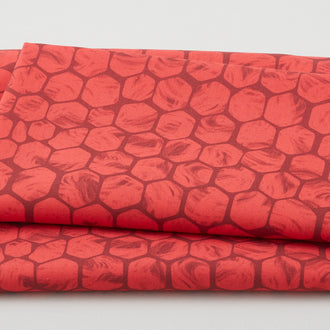 Electric Flow - Pentagon Red 2 Yard Cut