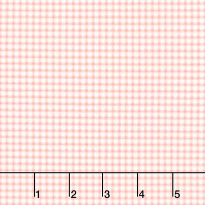 The Tale of Peter Rabbit - Gingham Coral Yardage