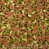 Holiday Flourish - Crimson Metallic Yardage