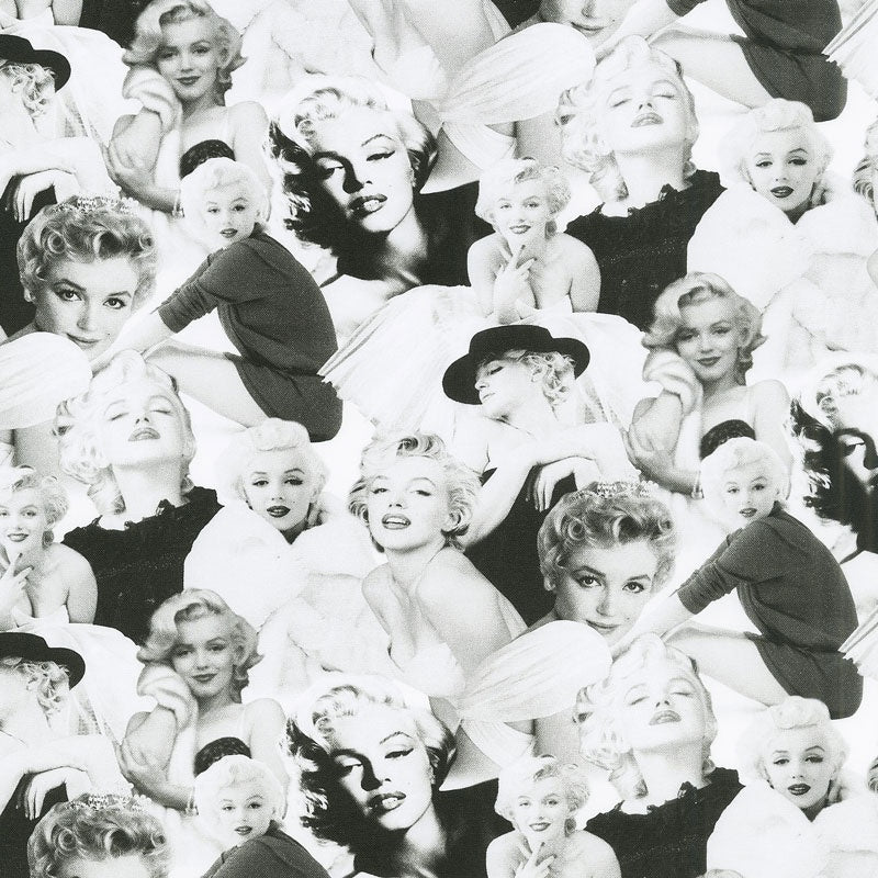 Marilyn Monroe by The Estate of Marilyn Monroe - Poses Platinum Digitally Printed Yardage