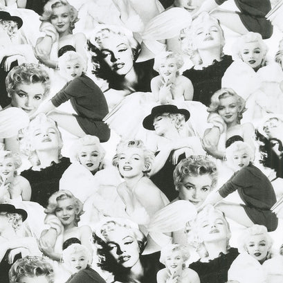 Marilyn Monroe by The Estate of Marilyn Monroe - Poses Platinum Digitally Printed Yardage