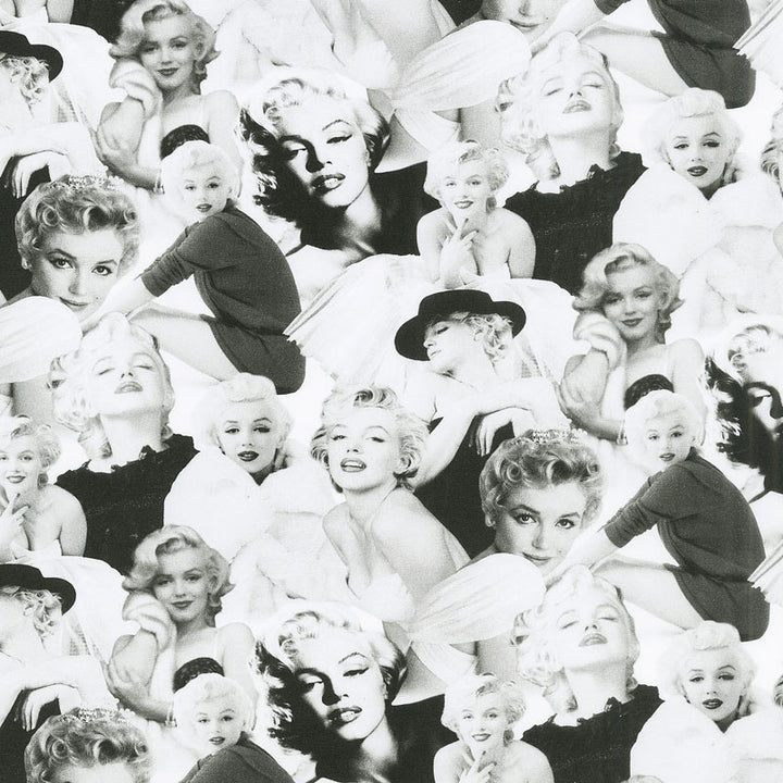 Marilyn Monroe by The Estate of Marilyn Monroe - Poses Platinum Digitally Printed Yardage