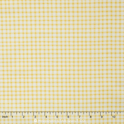 Paper Dolls Bakery - Gingham Yellow Yardage
