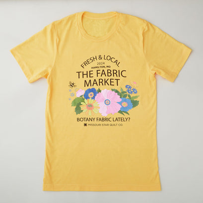 Missouri Star Botany Fabric Lately? T-shirt Heather Yellow-Gold -M