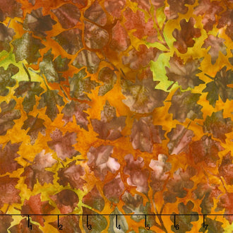 Artisan Batiks - Cornucopia 8 Leaf Sunprints Autumn Yardage