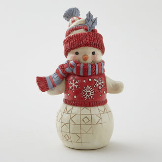 Jim Shore Heartwood Creek Nordic Noel Snowman with Hat Figurine