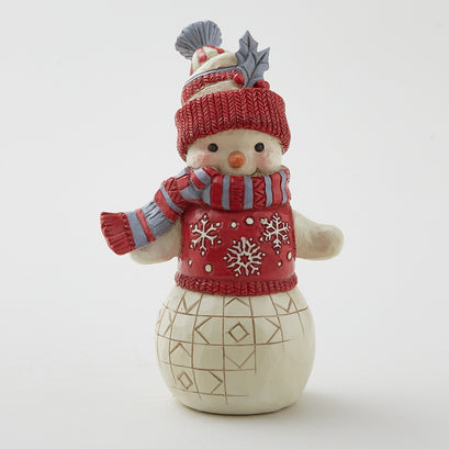 Jim Shore Heartwood Creek Nordic Noel Snowman with Hat Figurine