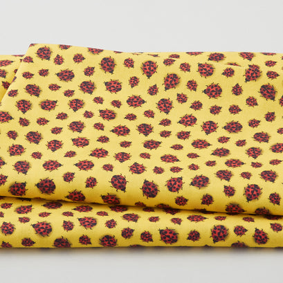 Ladybug Love - Lady Bugs Yellow 2 Yard Cut