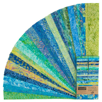 Tonga Treats Batiks - Grasshopper 2.5" Strips